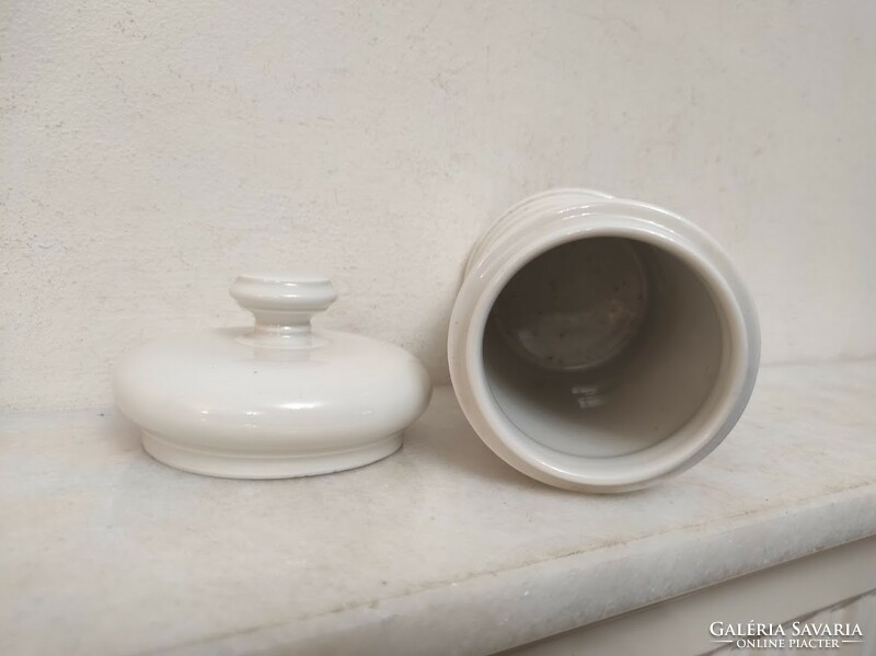 Antique apothecary jar, porcelain pot, drugstore, art nouveau motif 911 6034