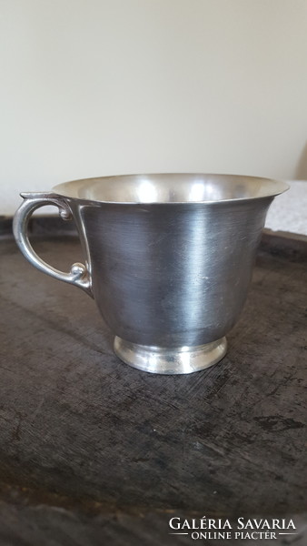 Old, marked silver-plated St. Loretto hospital mug, cup