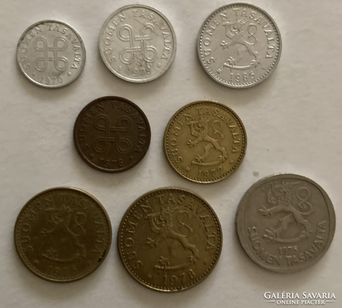 Finland (Suomi) (1963 - 2001) 1, 2, 5, 10, 20, 50 penni-1 mark (t-44)