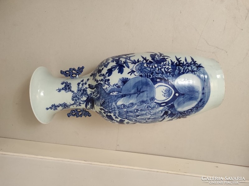 Antique Chinese porcelain large plant motif blue vase 561 5999