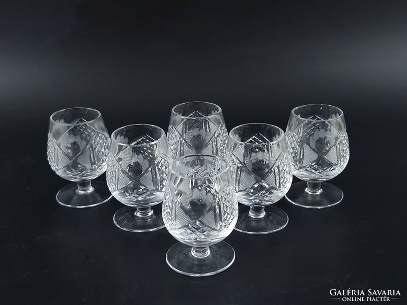 Glass schnapps stemware set for 6 people
