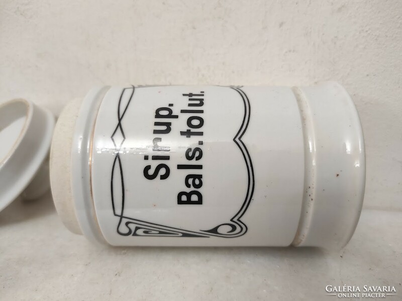 Antik patika tégely porcelán edény gyógyszer gyógyszertár szecessziós motívum 908 6031