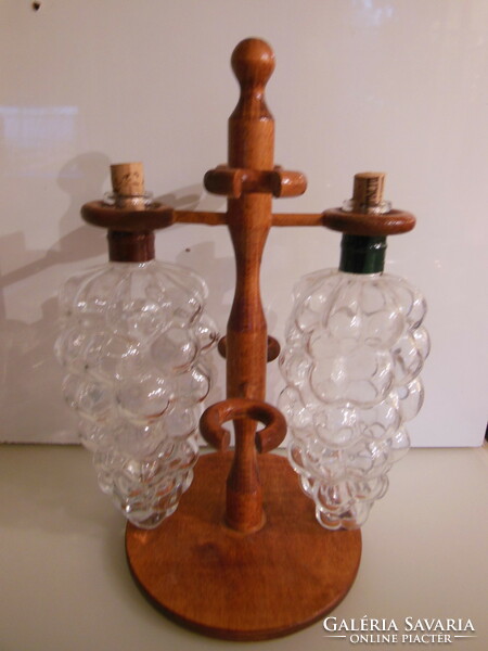 Wine rack - 2 pcs - 7.5 dl - with bottle - 24 x 24 cm - 4 cup holders - brand new