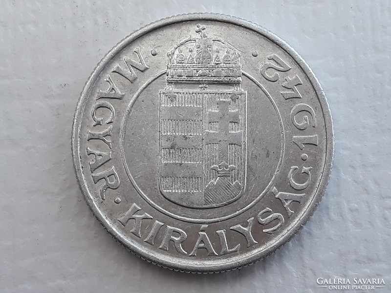 Hungary 2 pengő 1942 coin - Hungarian aluminum two pengő 1942 coin