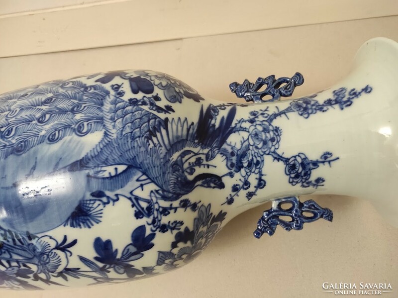 Antique Chinese porcelain large plant motif blue vase 561 5999