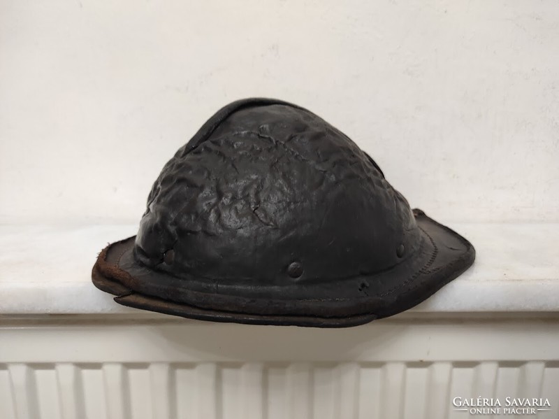 Antique miner's helmet kobak child size leather 941 6059