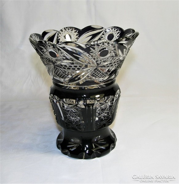 Antique polished crystal vase