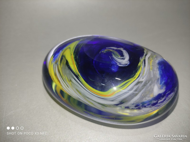 Colored glass paperweight