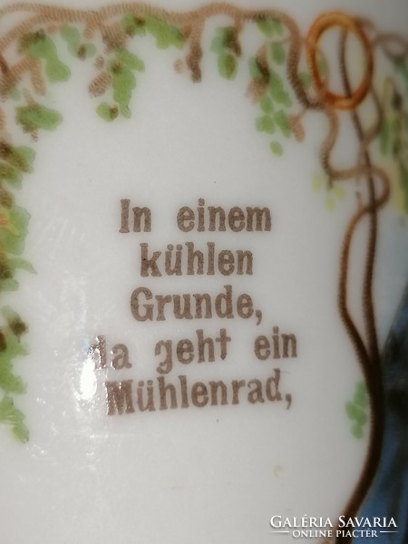 Old love memory mug, Karsbad porcelain