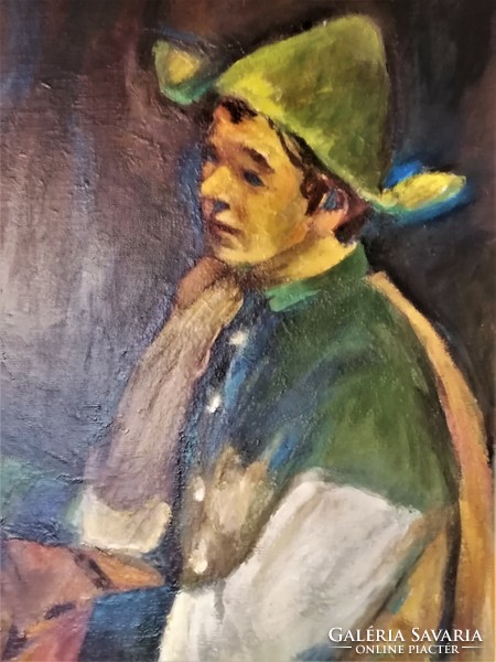 Ferenc Schey: boy with lute