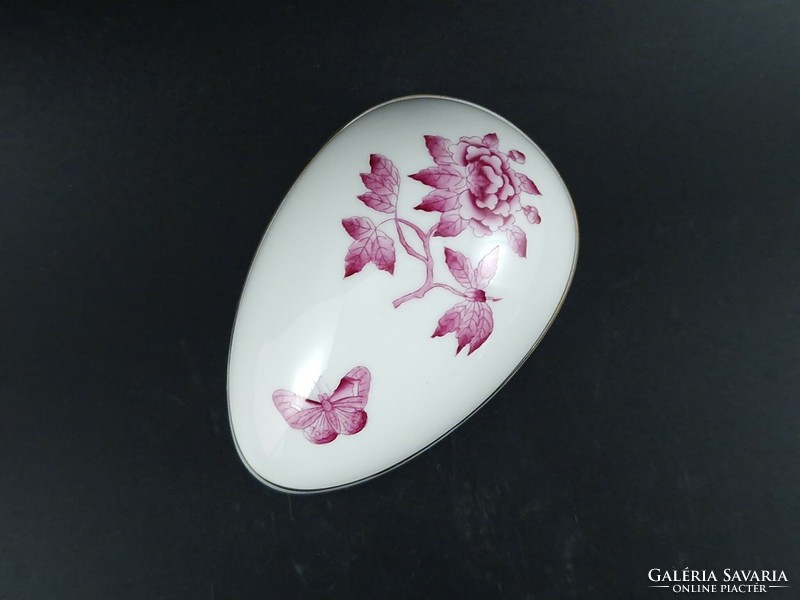 Herend pink Victoria patterned egg bonbonier