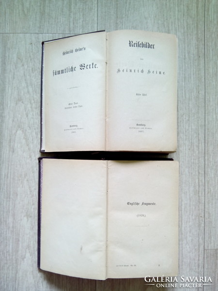 Heinrich heine's works 14 volumes 7 books hamburg 1867 rare