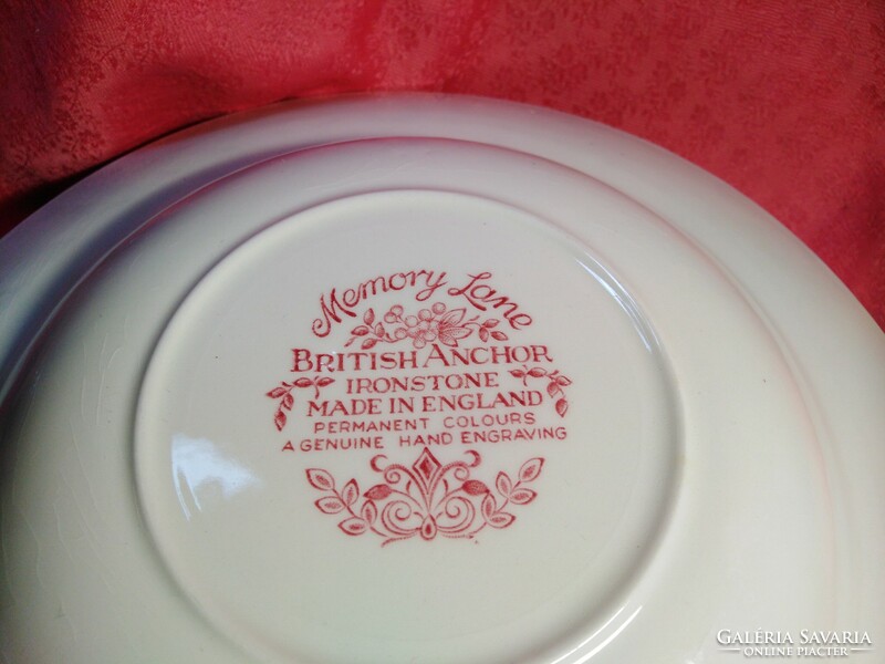 English scene porcelain deep plate, 2 pcs.