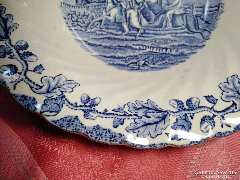 English scene porcelain deep serving bowl, cabbage dish,...