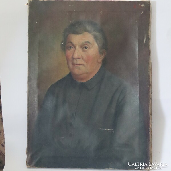 19th century antique oil painting portrait