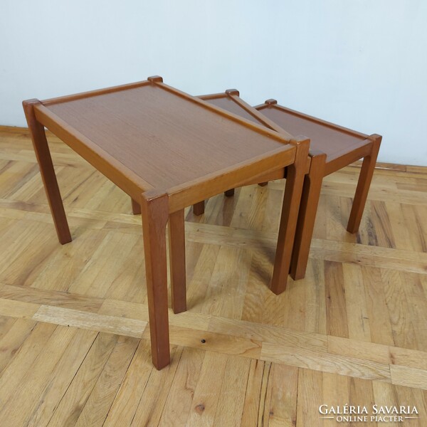 Tikfa lerakó retro asztal kisasztal asztalka