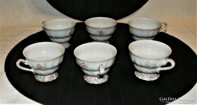 Antique ilmenau mocha cup 6 pcs - hand painted pestujhelen