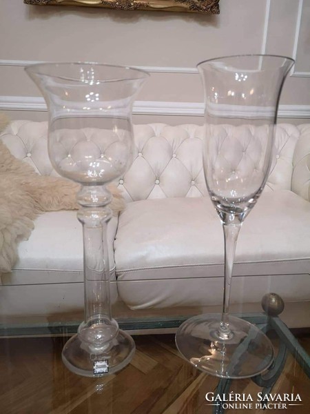 2 Crystal goblets, beautiful table centerpieces 36 cm / each