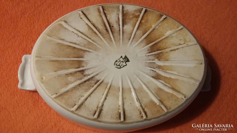 Jsk Czechoslovak porcelain heat-resistant bowl with lid