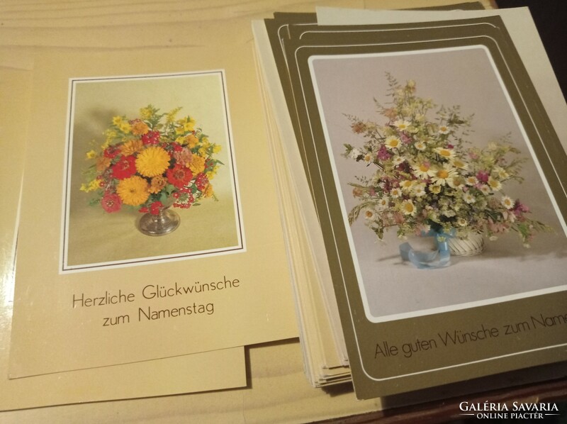 70 dbos német képeslap posta tiszta gyönyörű virágmintás