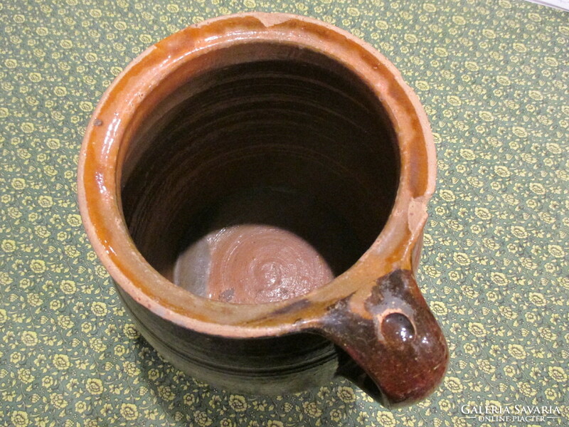 Antique Göcseji plum jam pot, silke