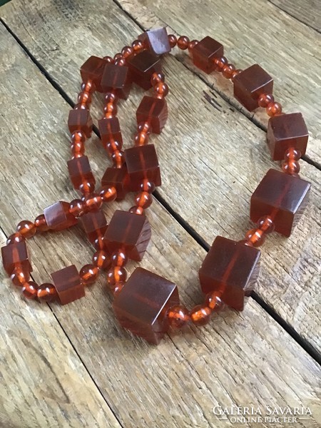 Old modern amber necklace