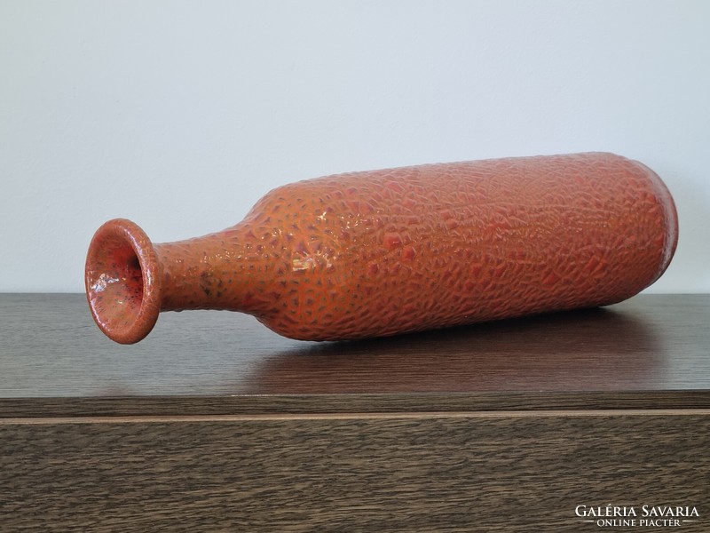 Pesthidegkút ceramic floor vase - decorative, with textured surface - 42 cm
