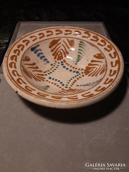 Old Transylvanian wall plate - folk pottery