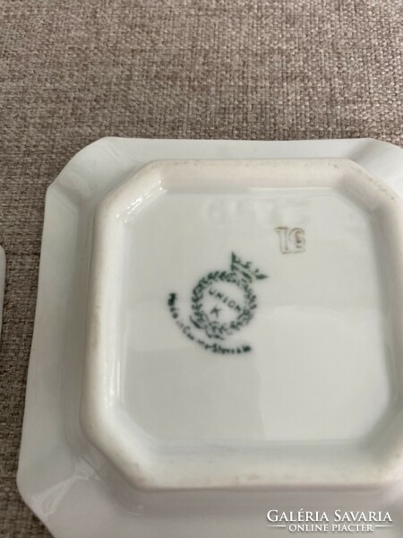 Régi Cseh Union Porcelán Cigi tartó + Hamutál A26