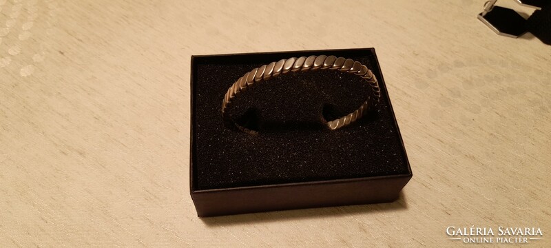 Beautiful 925 silver, rigid bracelet, bangle with Hungarian hallmark 26.88g