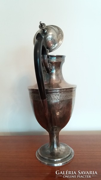 Vintage alpaca large teapot wt. E.P.N.S old pedestal spout 31 cm