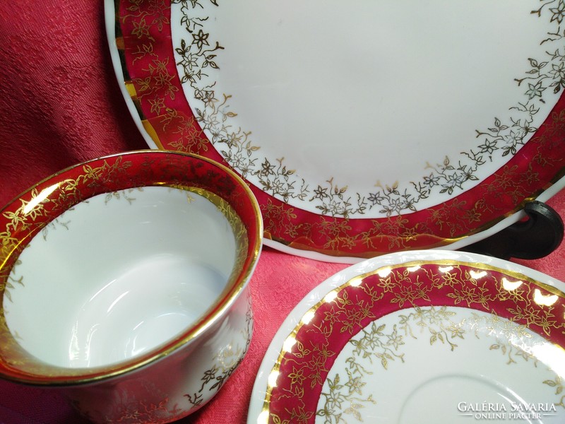 Beautiful porcelain breakfast set, 3 pieces