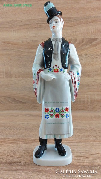 Hollóházi, 30cm. A boy dressed in Hungarian folk costume. Flawless!