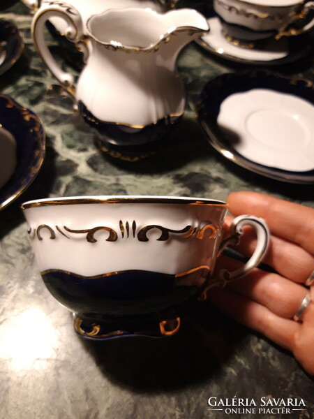 Zsolnay porcelán teáskészlet