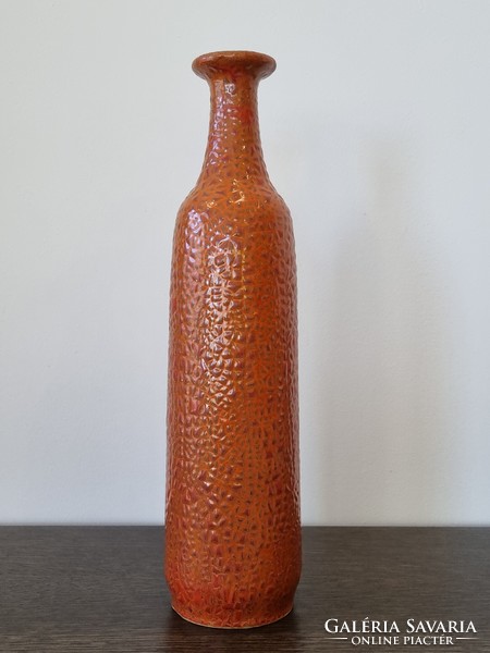 Pesthidegkút ceramic floor vase - decorative, with textured surface - 42 cm