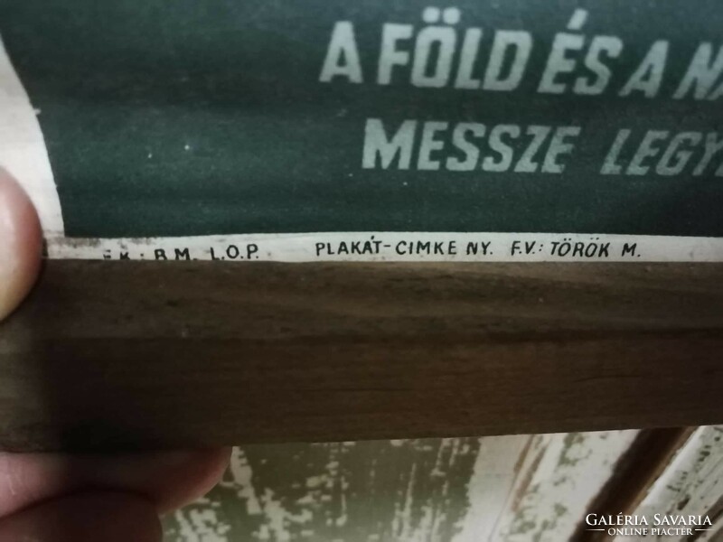Szemléltető tabló, az atom felhasználása, és egyéb tudnivalók, 1950-60-as évek, hidegháborús plakát
