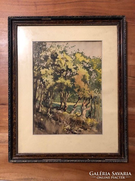 Spring trees picture, 44.5*55 cm