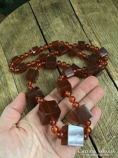Old modern amber necklace