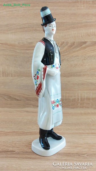 Hollóházi, 30cm. A boy dressed in Hungarian folk costume. Flawless!