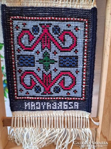 Azerbaijani mini carpet in a souvenir frame