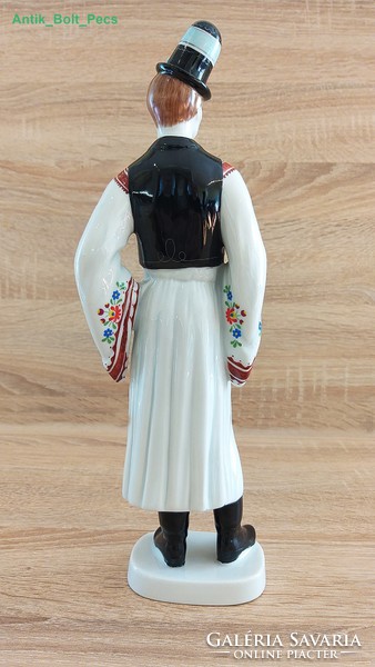 Hollóházi, 30cm. A boy dressed in Hungarian folk costume. Flawless!