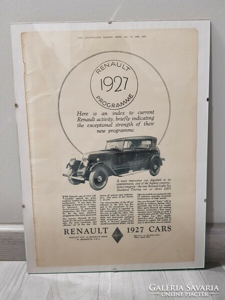 Renault programme 1927