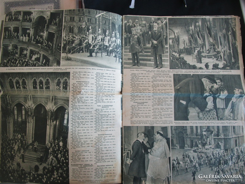 1943 Miklós Horthy of Nagybánya 75 years old picture Sunday newspaper holiday issue governor origin life