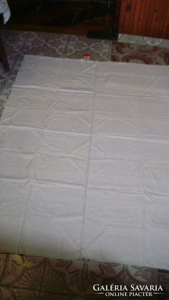 Old linen tablecloth, tablecloth - 185 x 130 cm