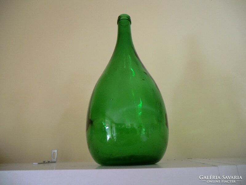 Glass, elegant form world decor, 1 fresh green spherical 14 cm diameter, 28 cm high