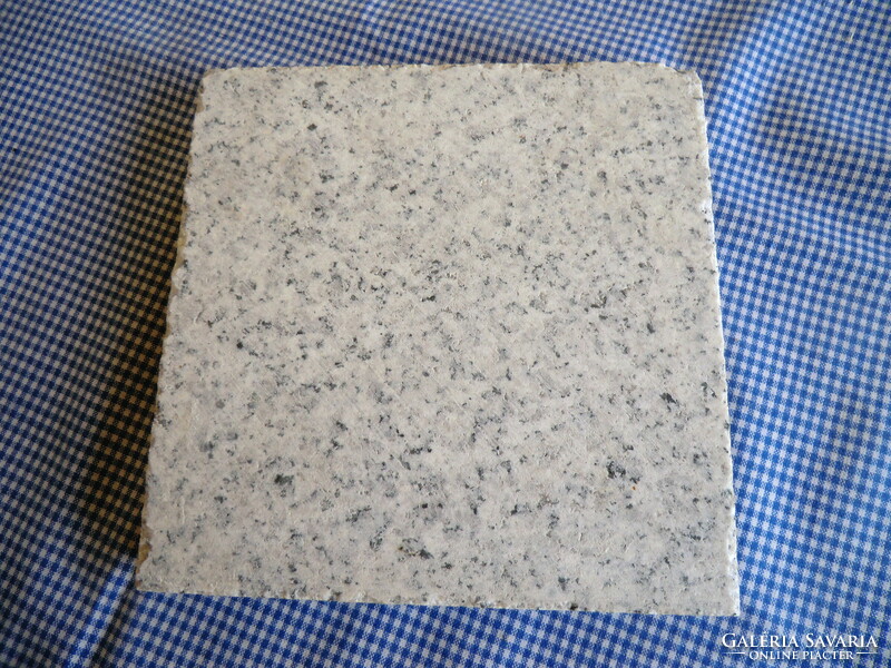 Marble slab gray 15x15x1.5 cm for pedestal
