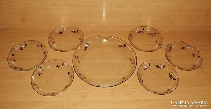 Glass plate set, 1 serving 6 small plates (b)