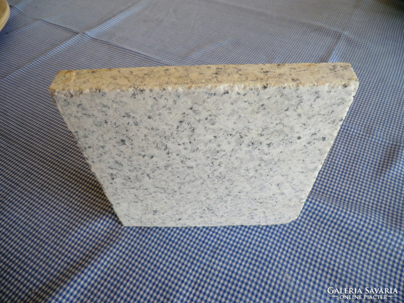 Marble slab gray 15x15x1.5 cm for pedestal
