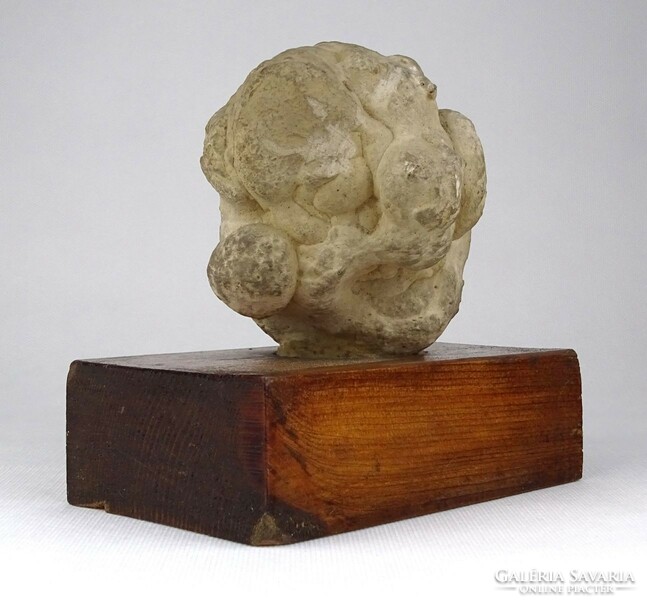 1L294 artistic abstract small sculpture on wooden pedestal