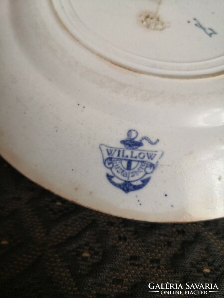 Antik Willow angol porcelán tányér